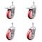 Service Caster 5 Inch Red Polyurethane Swivel 3/8 Inch Stem Caster Total Lock Brake SCC, 2PK SCC-TSTTL20S514-PPUB-RED-381615-2-S2 - alternate 1